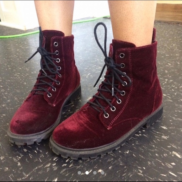 H\u0026M | Shoes | Hm Divided Velvet Combat 